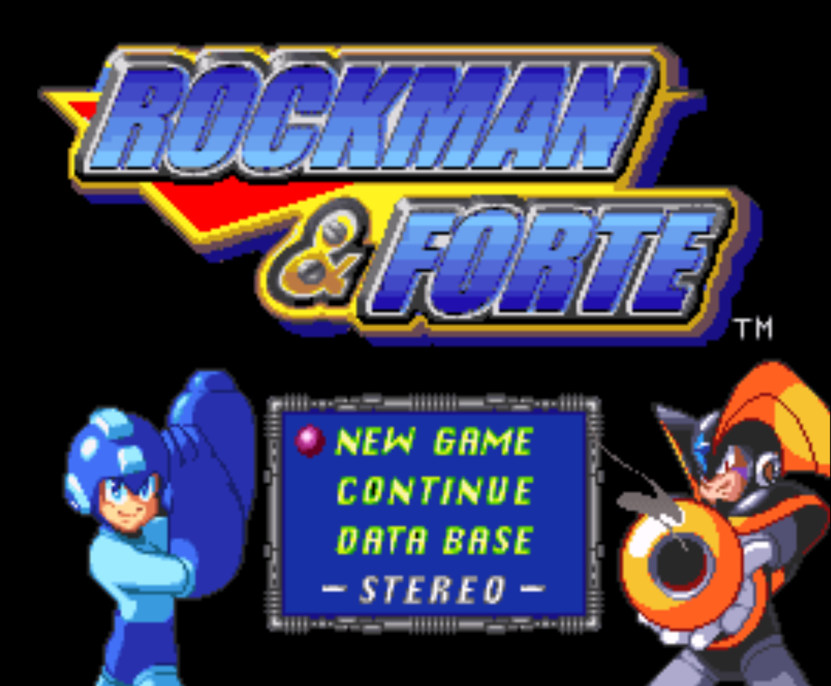 Rockman and Forte Title Screen